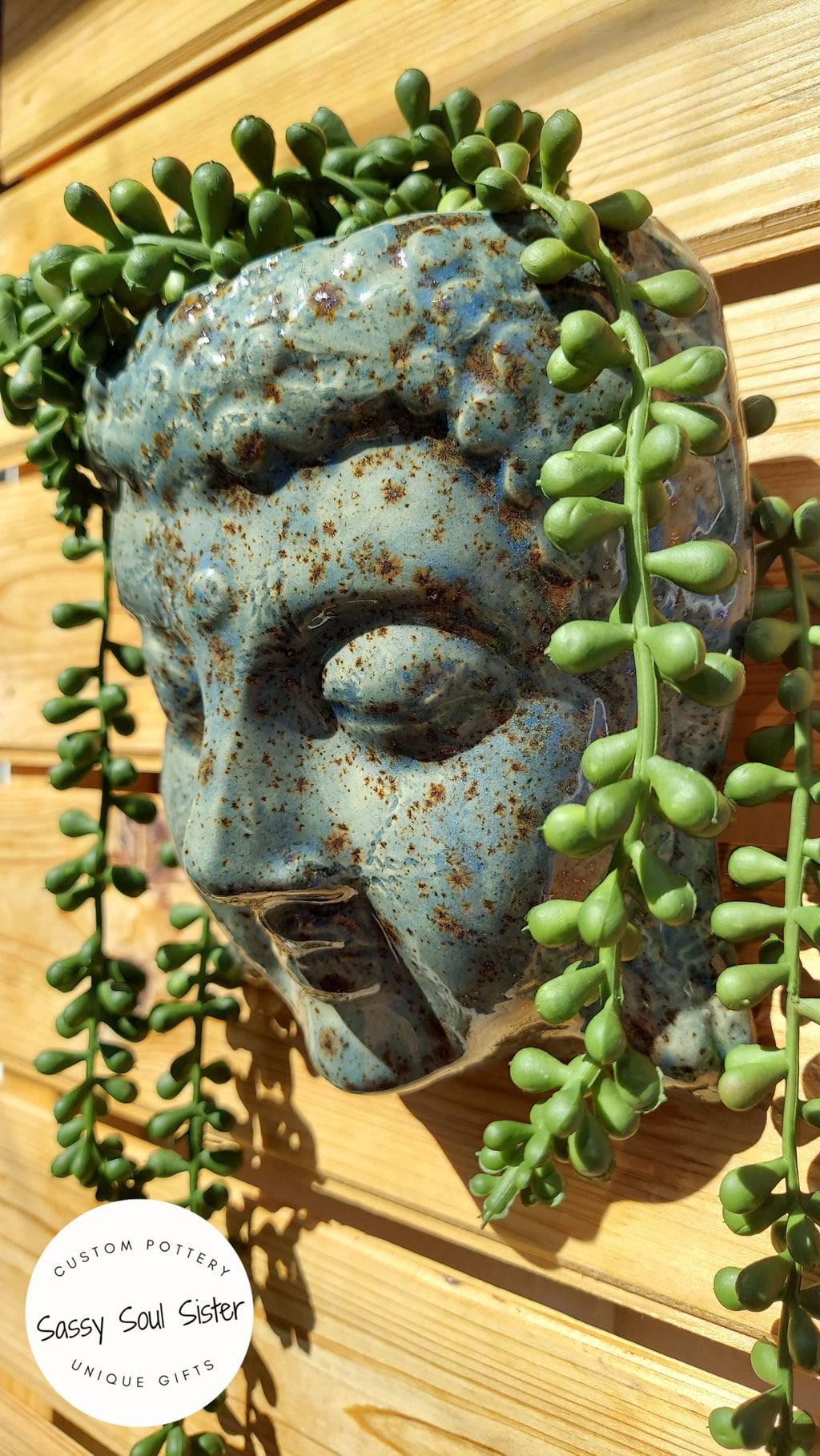 Planter, Buddha Pot with Drainage, Gift for Succulent and Plant Lover, Boho Home Decor